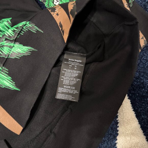 Palm Angels Skull Island Black Hoodie Mens Large - Picture 3 of 4